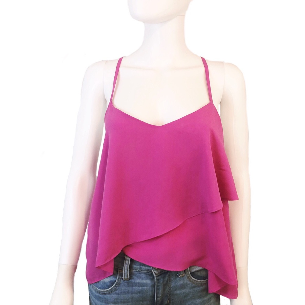 Bisou Bisou | Pink Spaghetti Strap Blouse
